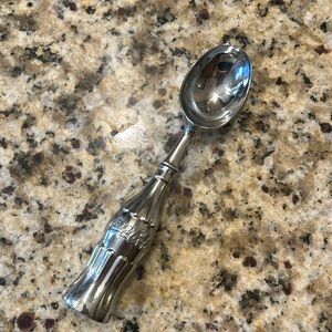 Vintage Coca-Cola Ice Cream Scoop with Contour Handle, Chrome Metal, 8in, 1995